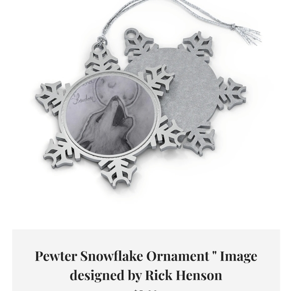 Pewter snowflake ornaments - Picture 2 of 13